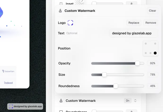 Custom Watermark Feature